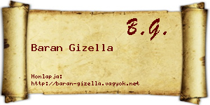 Baran Gizella névjegykártya