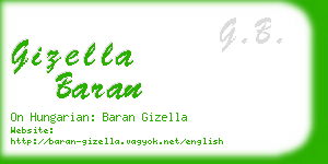 gizella baran business card